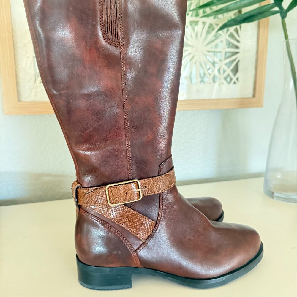Ecco Tall Riding Boot Size 5.5 Cognac